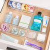 Vtopmart 25-Piece Clear Plastic Drawer Organizer Set - Versatile Storage Solutions for Bathroom, Vanity, Makeup, Kitchen Utensils, and Office Supplies