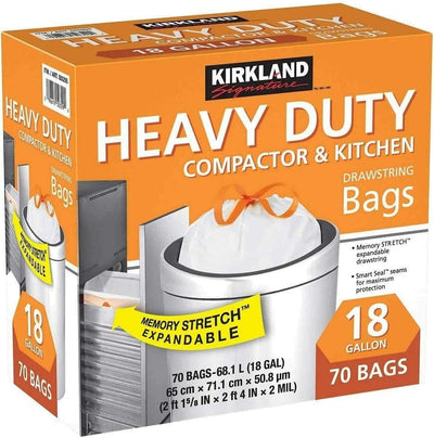 Kirkland Signature Full-Size Kitchen Trash Bags with Secure Gripping Drawstring