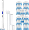 Disposable Toilet Brush Set with 50 Refills and Storage Caddy for Efficient Bathroom Cleaning