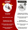 Gidli Kitchen Shears - Heavy-Duty Stainless Steel Utility Scissors with Lifetime Replacement Warranty and Bonus Seafood Scissors - Ultra Sharp All-Purpose Cooking Shears