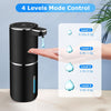 2-Pack Touchless Automatic Soap Dispenser, 13.4Oz/380Ml USB Rechargeable Wall-Mounted Smart Liquid Soap Dispenser for Bathroom and Kitchen (Black)