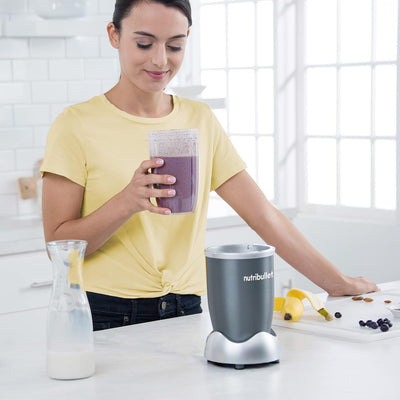 Nutribullet NBR-0601 Personal Blender for Shakes, Smoothies, Food Preparation, and Frozen Blending, 24 Ounces, 600 Watts, Gray