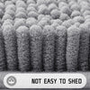 Yimobra Chenille Bath Rug, 24x17 Inches, Ultra-Soft and Absorbent Non-Slip Mat for Bathroom Floors, Machine Washable Plush Mat in Gray