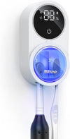 Bitvae Rechargeable Toothbrush Cleaner and Holder with LED Smart Screen, Wall-Mounted Air Drying Solution for Bathrooms