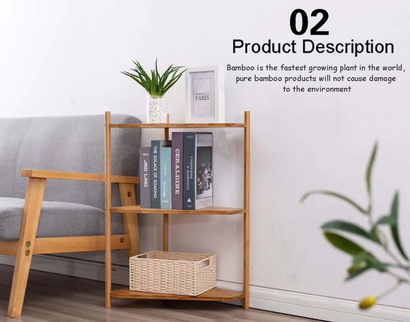 Bamboo Corner Shelf