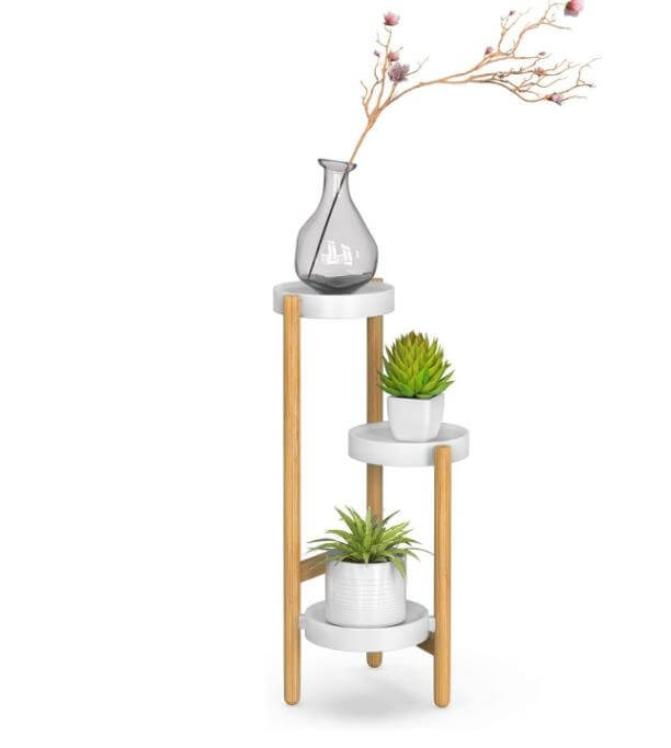 3 Tier Bamboo Plant Stand for Indoor and outdoor